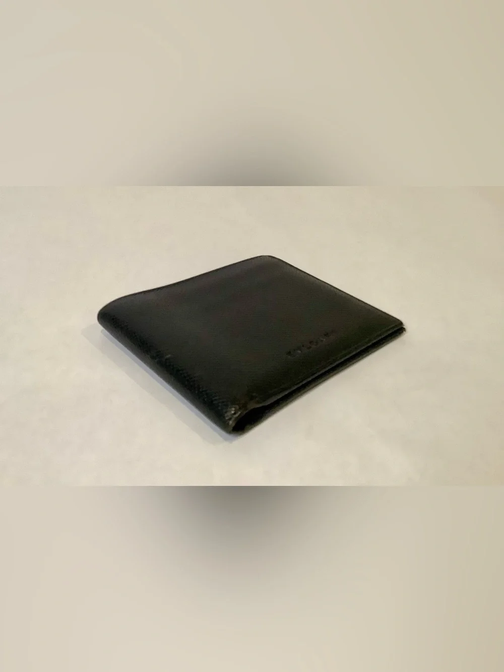 Bulgari Black Textured Leather Card & Key Wallet